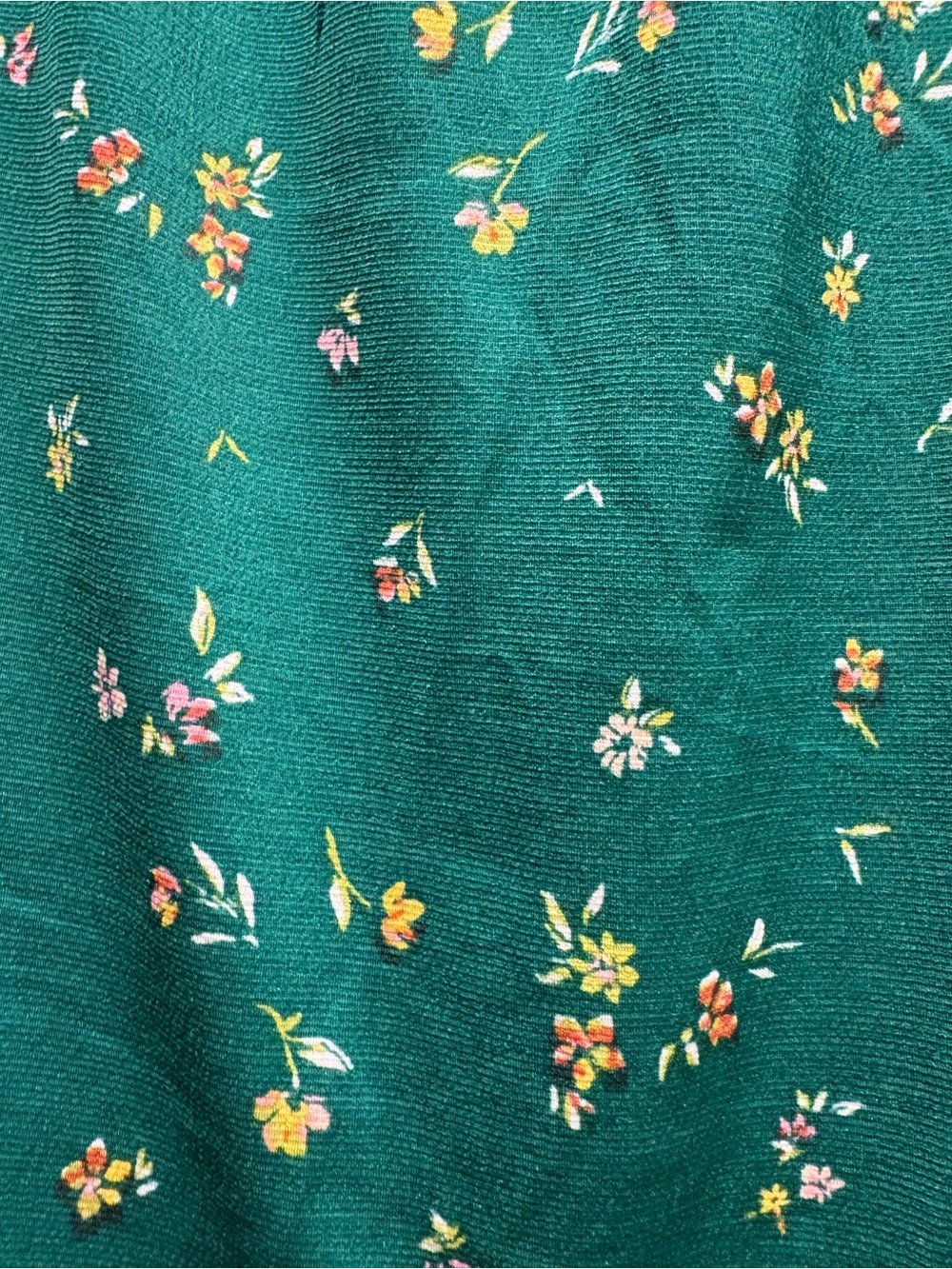 Lauren Conrad Green Floral Ruffle Short-Sleeve Top - Picture 2 of 4
